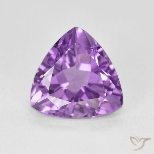 2.95ct Naturale Medium Light Purplish-Violet Ametista, Taglio trillion, VVS-VS