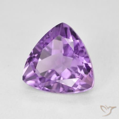 Ametista Medium Light Purplish-Violet naturale da 2.95 ct, Taglio trillion, VVS-VS