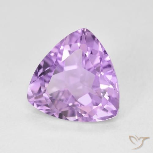 Ametista Viola tendente al rosa naturale da 2.85 ct, Taglio trillion, VVS-VS