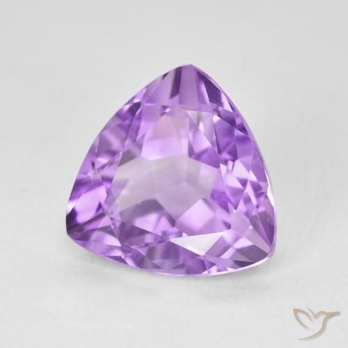 Ametista violaceo naturale da 3.02 ct, Taglio trillion, VVS-VS
