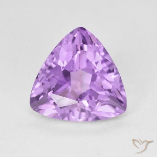 2.80ct Naturale Viola tendente al rosa Ametista, Taglio trillion, VVS-VS
