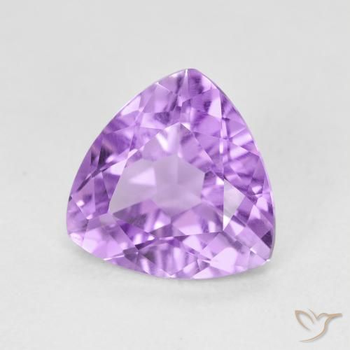 Ametista Viola medio naturale da 2.79 ct, Taglio trillion, VVS-VS