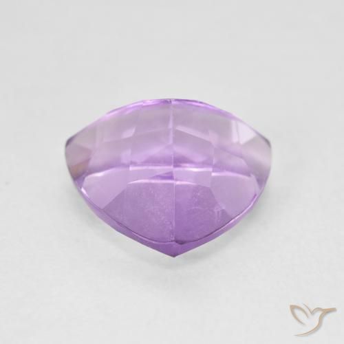 Ametista Viola rosato brillante naturale da 3.15 ct, Taglio trillion, VS