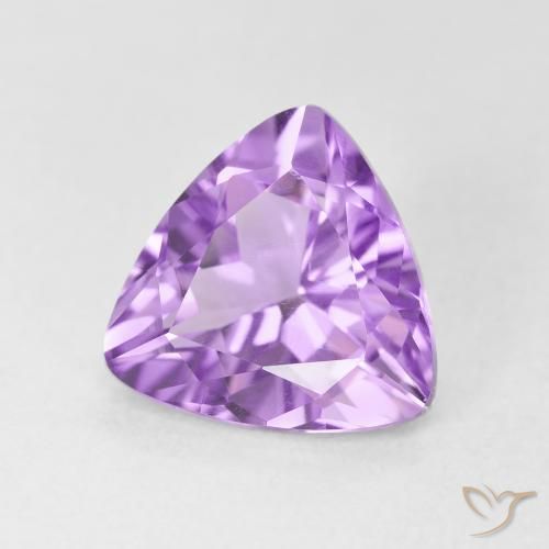 Ametista Viola rosato chiaro naturale da 2.79 ct, Taglio trillion, VVS-VS