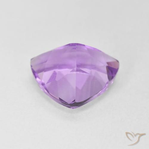 Ametista Viola rosato chiaro naturale da 2.79 ct, Taglio trillion, VVS-VS