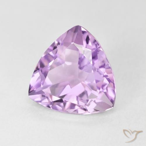 Ametista Viola medio naturale da 3.03 ct, Taglio trillion, VVS-VS