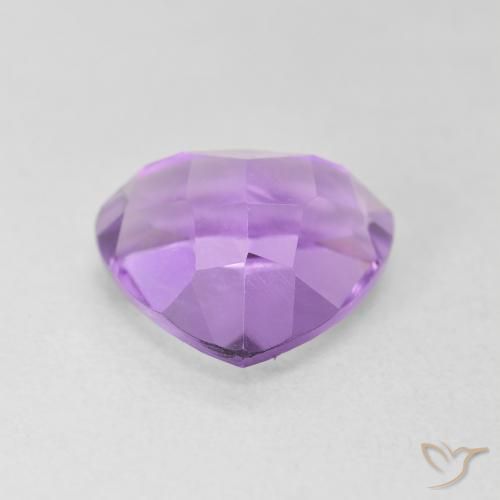 Ametista Viola chiaro naturale da 3.14 ct, Taglio trillion, VVS-VS