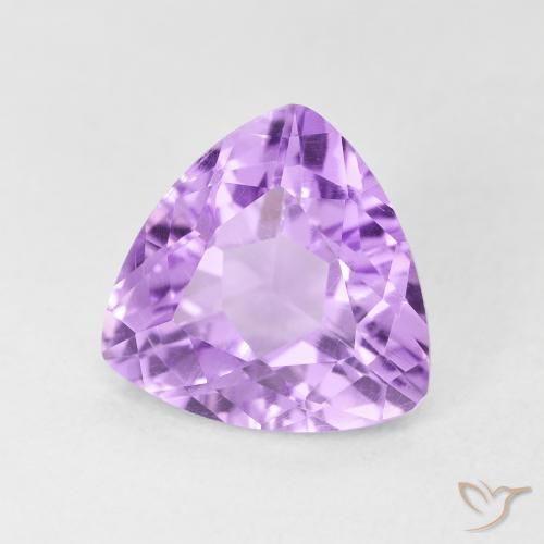 Ametista Viola rosato chiaro naturale da 2.81 ct, Taglio trillion, VVS-VS