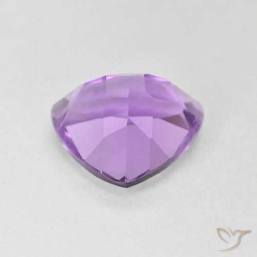 Ametista Viola chiaro naturale da 2.86 ct, Taglio trillion, VVS-VS
