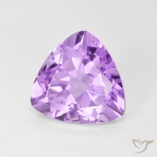 Ametista Viola rosato chiaro naturale da 2.93 ct, Taglio trillion, VVS-VS