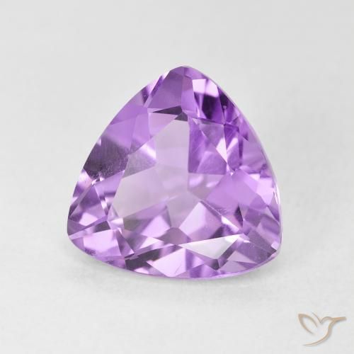 Ametista Viola chiaro naturale da 2.79 ct, Taglio trillion, VVS-VS