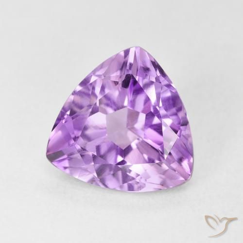 Ametista Viola rosato chiaro naturale da 2.84 ct, Taglio trillion, VVS-VS