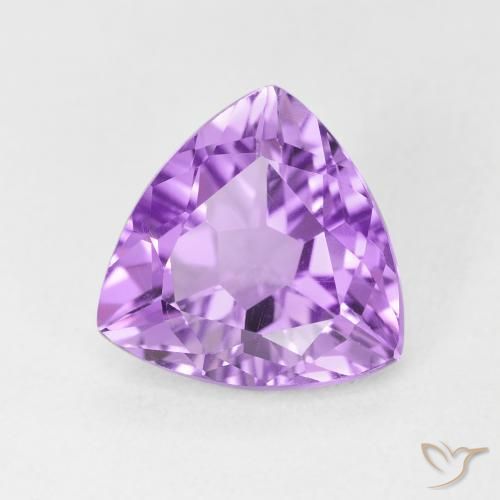 Ametista Viola rosato chiaro naturale da 2.84 ct, Taglio trillion, VVS-VS