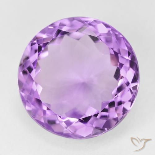 Ametista Viola medio naturale da 13.78 ct, Rotondo, VVS