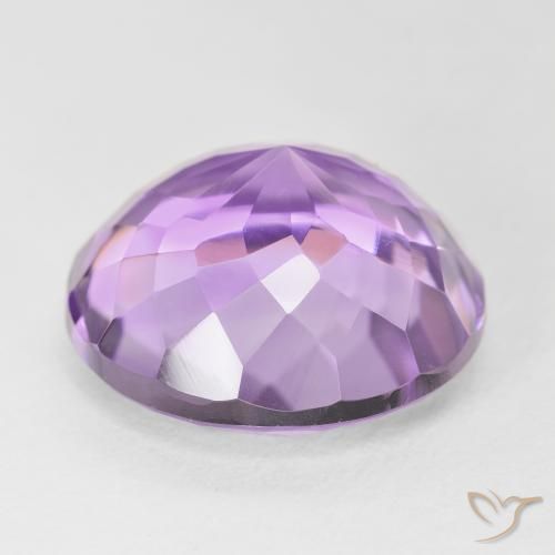 Ametista Viola medio naturale da 13.78 ct, Rotondo, VVS