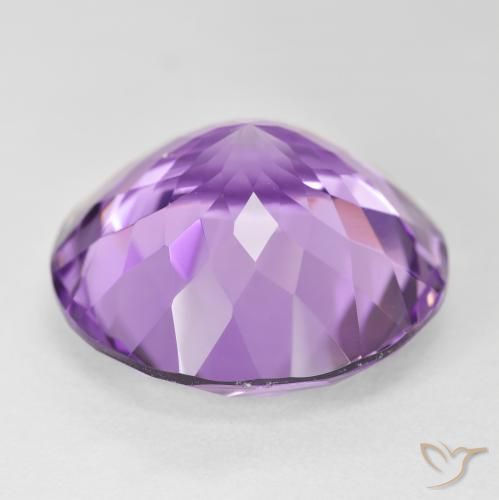 Ametista Viola medio naturale da 25.41 ct, Rotondo, VVS