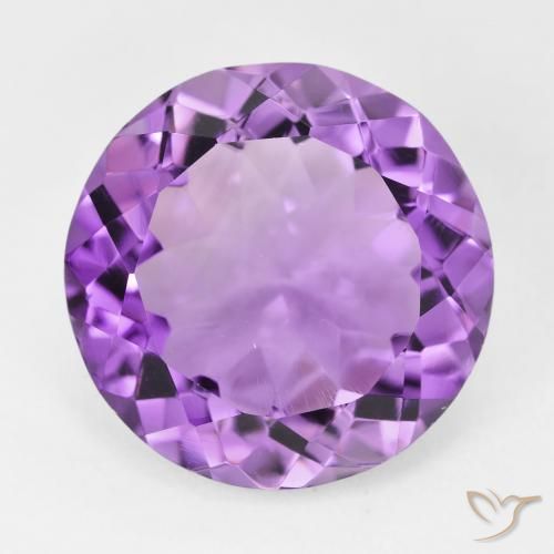 10.14ct Naturale Viola Rosato Medio Ametista, Rotondo, VVS