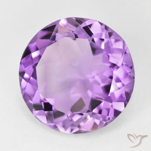 Ametista Viola Rosato Medio naturale da 10.14 ct, Rotondo, VVS