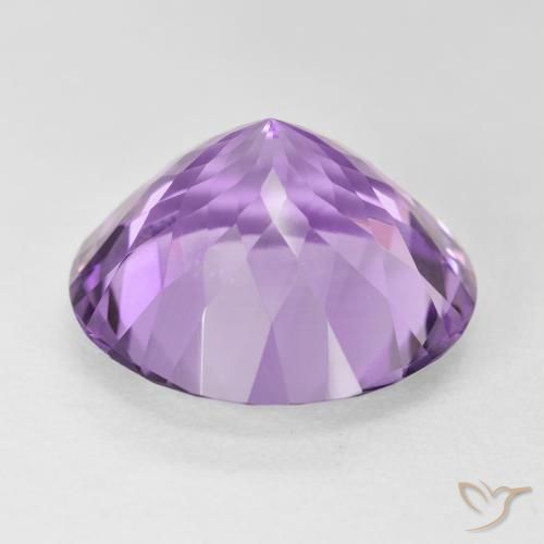 Ametista Viola rosa medio naturale da 12.28 ct, Rotondo, VVS