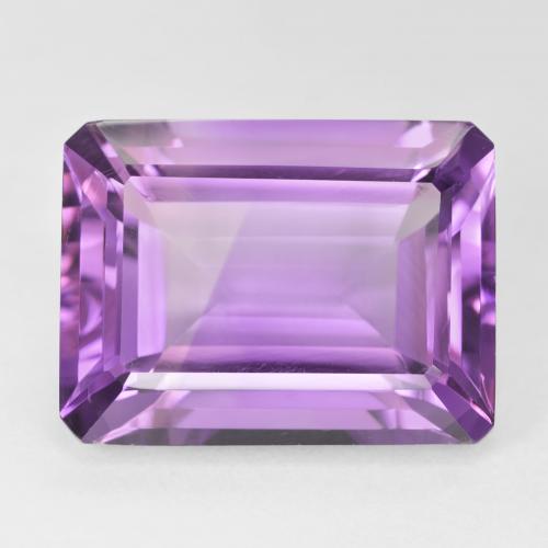 22.11ct Naturale Viola tendente al rosa Ametista, Taglio smeraldo, VVS