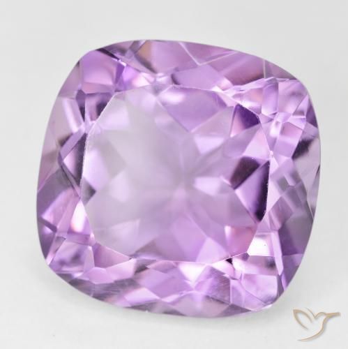 Ametista Viola rosa medio naturale da 19.76 ct, Cuscino, VVS