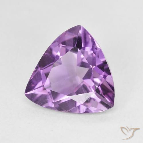 Ametista Viola Rosato Medio naturale da 2.51 ct, Taglio trillion, VVS