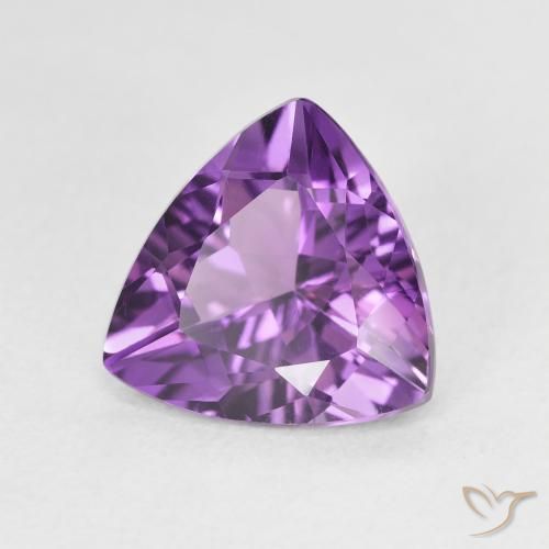 Ametista Viola tendente al rosa naturale da 2.61 ct, Taglio trillion, VVS