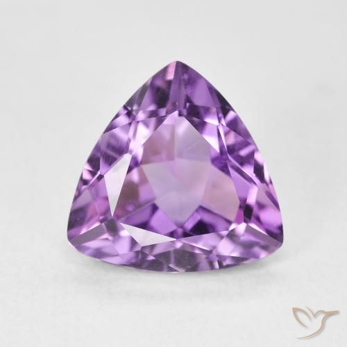 2.96ct Naturale Viola tendente al rosa Ametista, Taglio trillion, VVS