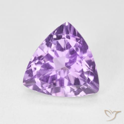 Ametista Viola Rosato Medio naturale da 2.85 ct, Taglio trillion, VVS