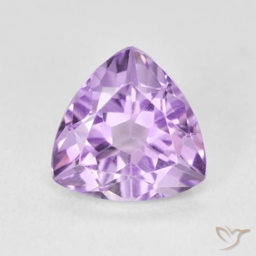 Ametista Viola chiaro naturale da 2.87 ct, Taglio trillion, VVS