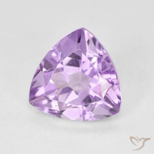 Ametista Viola chiaro naturale da 2.87 ct, Taglio trillion, VVS
