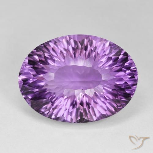 54.18ct Naturale Viola Rosa Intenso Ametista, Ovale, VVS