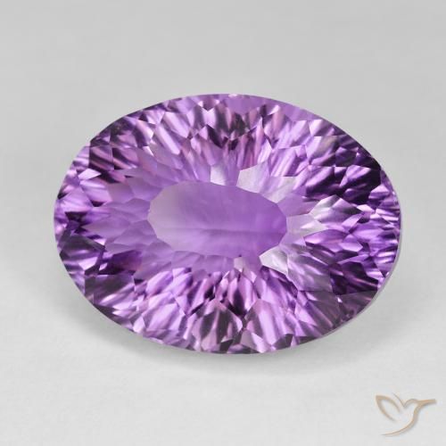 Ametista Viola Rosa Intenso naturale da 54.18 ct, Ovale, VVS
