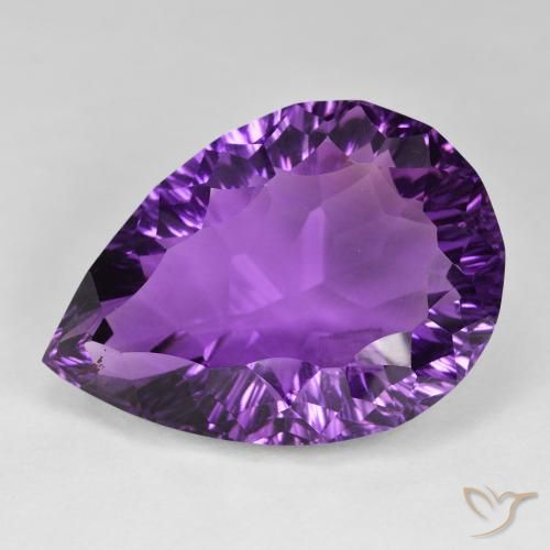 Ametista Rosa Viola naturale da 59.23 ct, Forma a pera, VVS