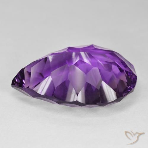 Ametista Rosa Viola naturale da 59.23 ct, Forma a pera, VVS