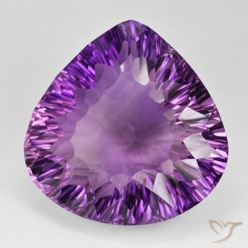 Ametista Vivido Rosa Viola naturale da 104.71 ct, Forma a pera, VVS