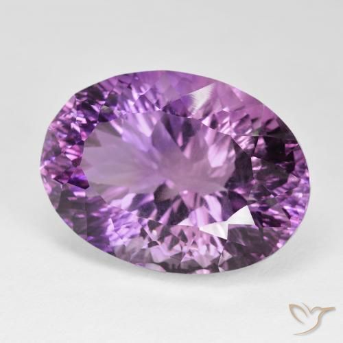 Ametista Viola medio naturale da 53.31 ct, Ovale, VVS