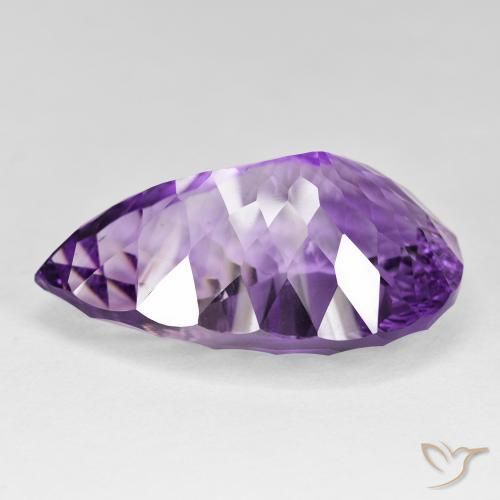 Ametista viola vivido naturale da 64.82 ct, Forma a pera, IF