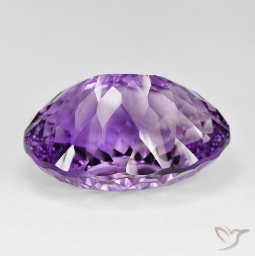 Ametista Viola medio naturale da 65.58 ct, Ovale, VVS