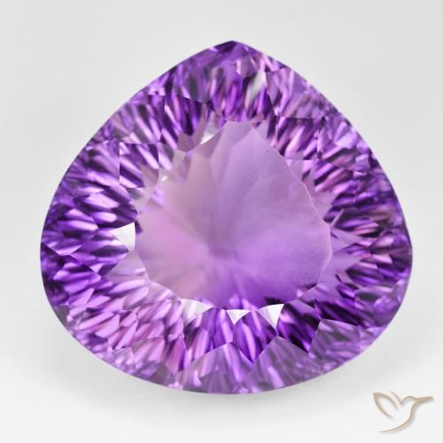 Ametista Medium Dark-Violet naturale da 139.93 ct, Forma a pera, VVS