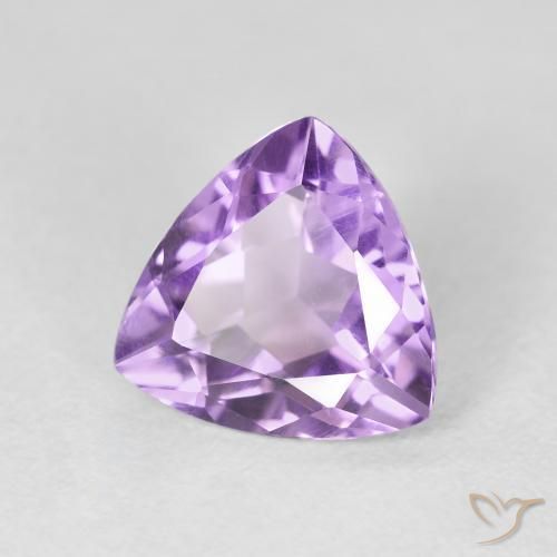 Ametista Viola Iris Rosato naturale da 2.57 ct, Taglio trillion, VVS-VS