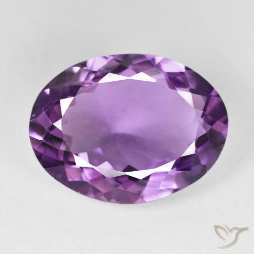 14.13ct Naturale Viola tendente al rosa Ametista, Ovale, VS