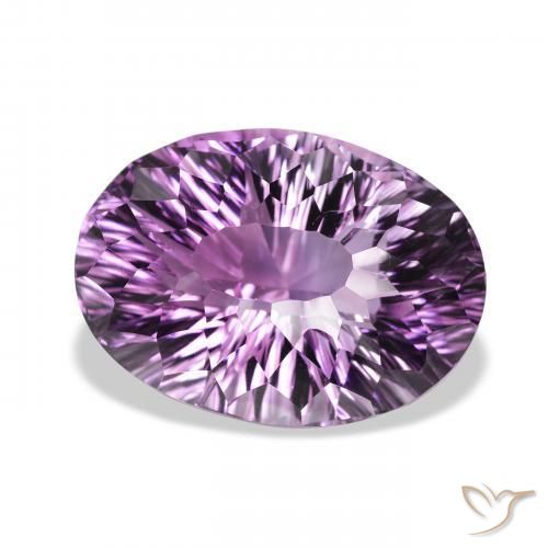 Ametista Viola chiaro-medio naturale da 30.56 ct, Ovale, VVS