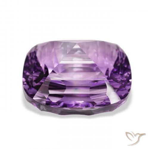 Ametista Viola chiaro-medio naturale da 39.30 ct, Cuscino, VVS