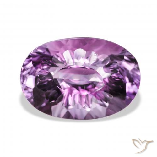 Ametista Viola chiaro-medio naturale da 36.81 ct, Ovale, VVS