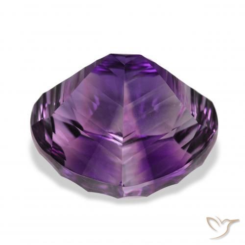 Ametista Viola medio naturale da 39.02 ct, Forma a pera, VVS