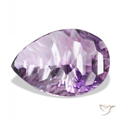46.00ct Naturale Viola chiaro-medio Ametista, Forma a pera, VVS