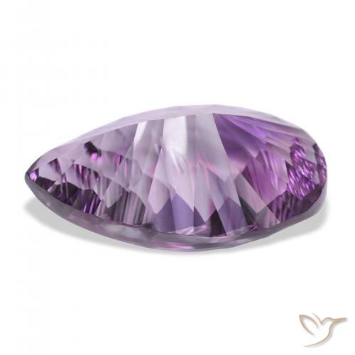 Ametista Viola chiaro-medio naturale da 46.00 ct, Forma a pera, VVS