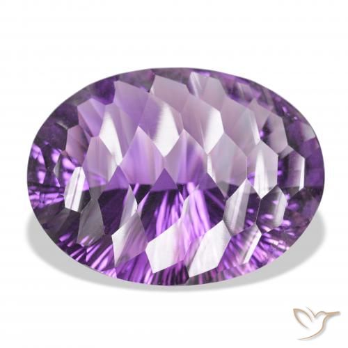 66.25ct Naturale Viola-Rosa Medio Ametista, Ovale, VVS-VS