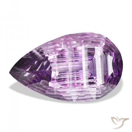 41.61ct Naturale Viola medio Ametista, Forma a pera, VVS